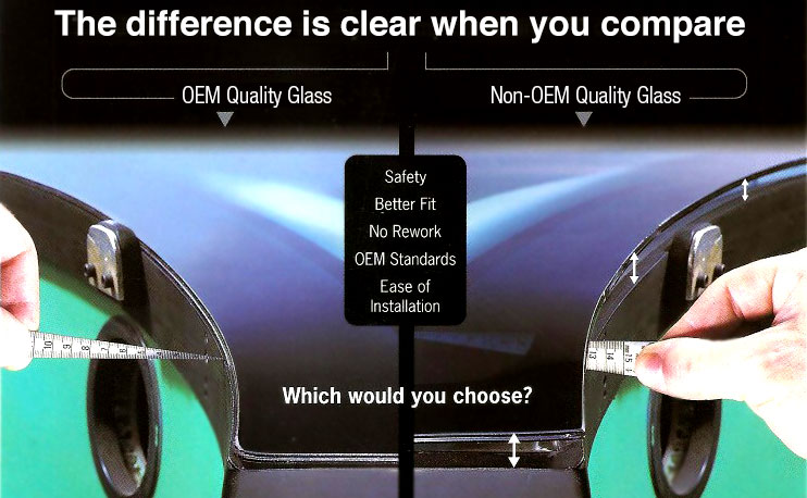 OEM Quality Glass Vs. Non-OEM Glass Pilkington OEM Comparison